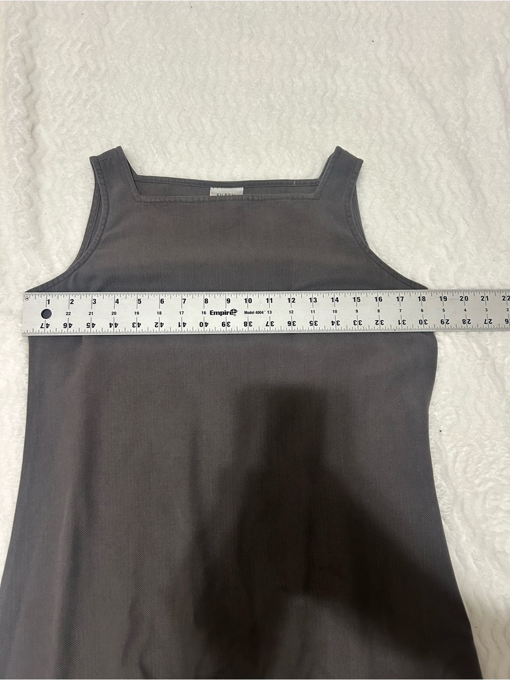 Eileen Fisher Silk Maxi Dress Womens M Gray Minimalist Lagenlook Essential - Picture 3 of 7